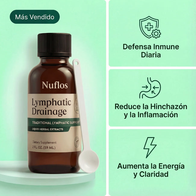 Gotas de Drenaje Linfático Nuflos para el bienestar diario y alivio corporal completo