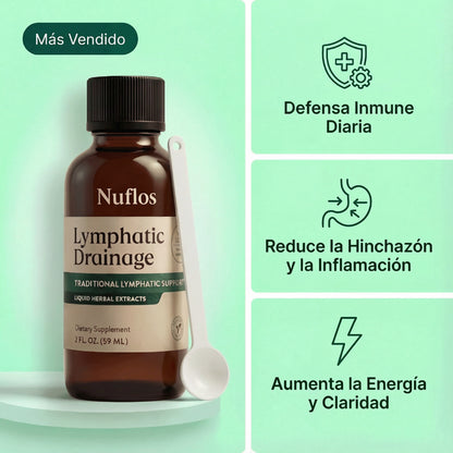 Gotas de Drenaje Linfático Nuflos para el bienestar diario y alivio corporal completo