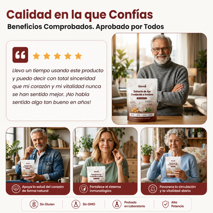 Extracto de ajo envejecido - Cápsulas blandas inodoras de 7500 mg