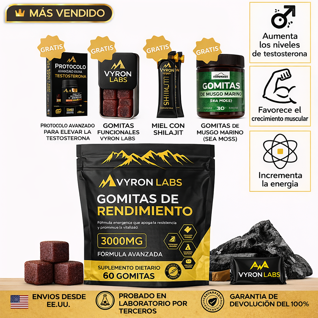 Vyron Labs | Shilajit. El mineral original para mejorar el rendimiento masculino EN 7 DÍAS.