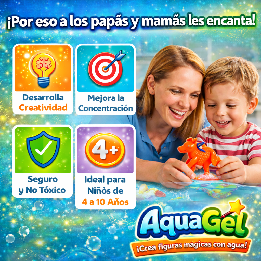 AquaGel: Menos tiempo en pantalla, más imaginación.