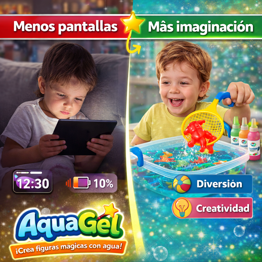AquaGel: Menos tiempo en pantalla, más imaginación.