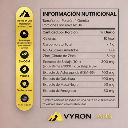 Vyron Labs | Shilajit. El mineral original para mejorar el rendimiento masculino EN 7 DÍAS.