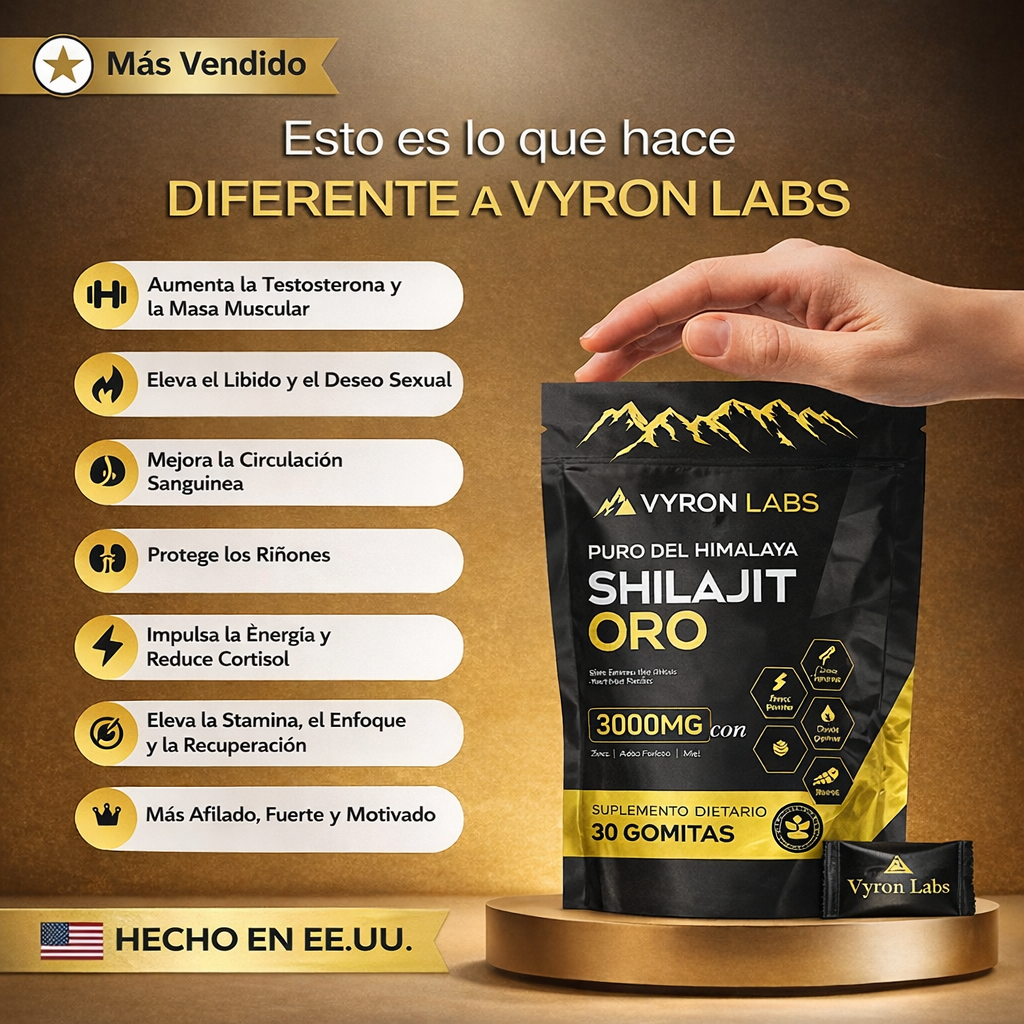 Vyron Labs | Shilajit. El mineral original para mejorar el rendimiento masculino EN 7 DÍAS.