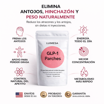 GLP-Parches™ El método que ayuda a reducir el apetito y perder hasta 10 libras en 30 días