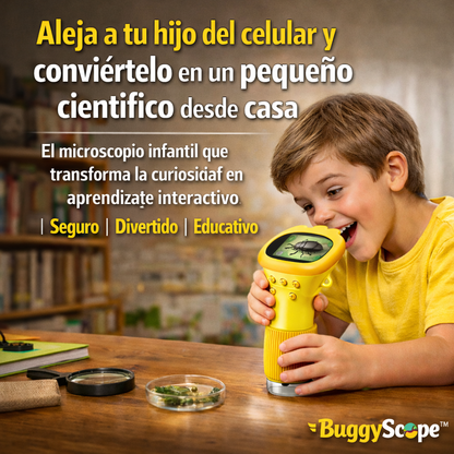 BUGGYSCOPE™: El microscopio infantil que convierte la curiosidad en horas de aprendizaje sin pantallas