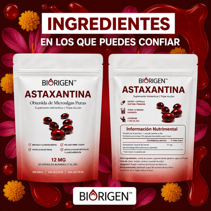 Astaxantina - El Antioxidante Maestro para tu Salud Visual, Renal, piel y Energía.