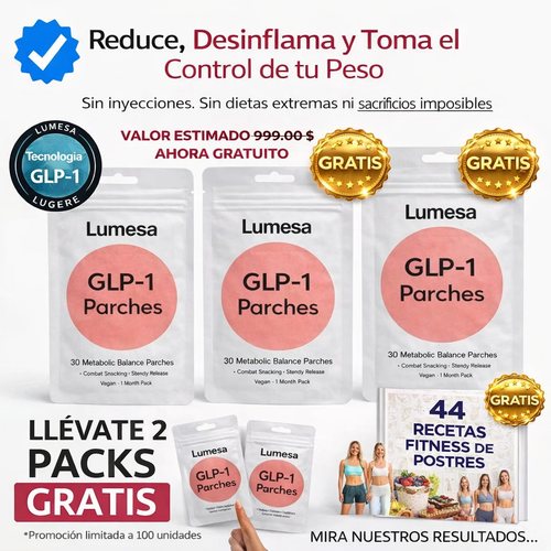 GLP-Parches™ El método que ayuda a reducir el apetito y perder hasta 10 libras en 30 días