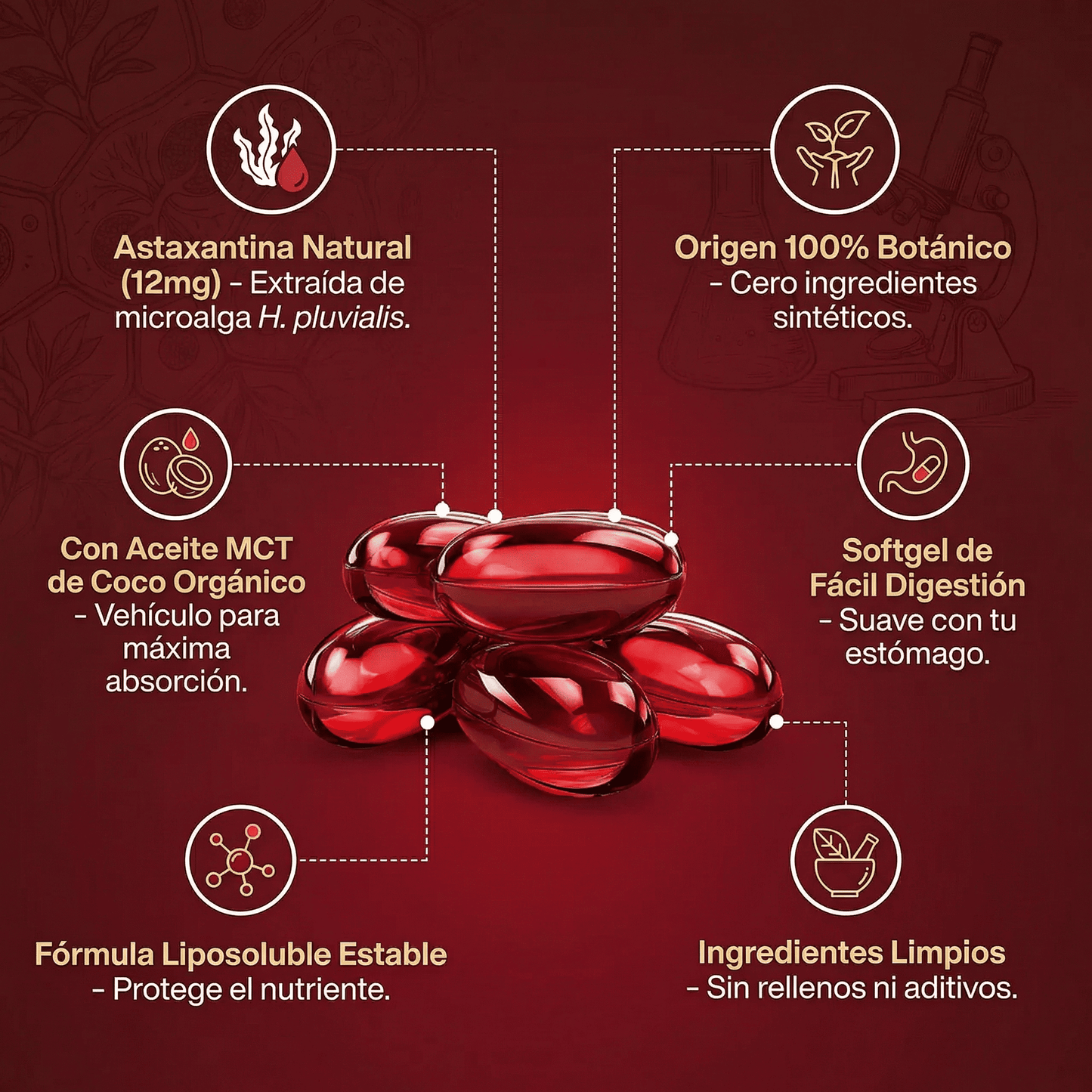Astaxantina - El Antioxidante Maestro para tu Salud Visual, Renal, piel y Energía.