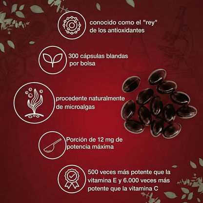Astaxantina - El Antioxidante Maestro para tu Salud Visual, Renal, piel y Energía.