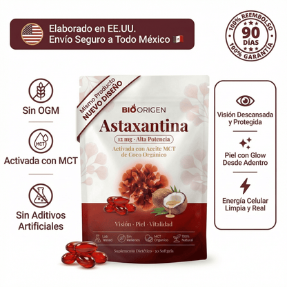 Astaxantina - El Antioxidante Maestro para tu Salud Visual, Renal, piel y Energía.